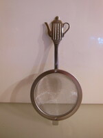Tea strainer - new - 13 x 6 x 3 cm - metal - stainless steel - English - perfect