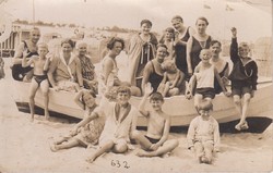 Old photo sheet, postcard, group photo, Austrians vacationing in Adrian..