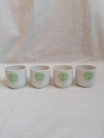 4 Hólloháza porcelain cups and glasses (Ferencváros tournament club)