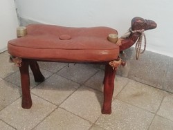 Oriental camel chair, camel seat, with leather cushion