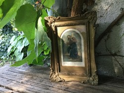 A very nice little picture of Christ in a nice ornate frame