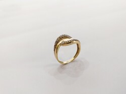 14 Karátos Sárga arany kétsoros Nő gyűrű, 1,76g. (No.: 34)