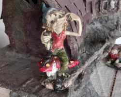 Pixis piskie figure - mischievous, thinking goblin -