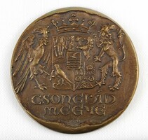1O679 sándor tóth: Csongrád county bronze plaque
