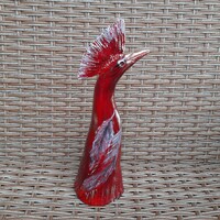 Red garden ceramic bird