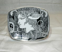 Saxon Endre Adria Hólloháza porcelain bowl - 14.5 x 12.5 cm