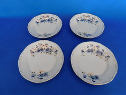 Zsolnay set of 4 flat plates with cornflower pattern