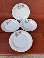 Alföldi porcelán rózsás tányérok lapostanyer melytányér nosztalgia  darab