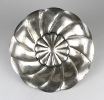 1O694 Régi jelzett 800-as art deco ezüst asztalközép kínáló tál 375 g