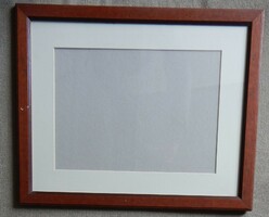 Glass, wooden picture frame