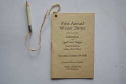 TÁNCREND ceruzával "First Annual Winter Dance..." 1929 USA