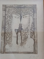 Etching couple by János Kass