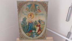 (K) old holy picture with a frame of 42x56 cm