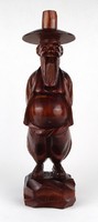 1O825 carved oriental man wood carving wooden statue 32.5 Cm