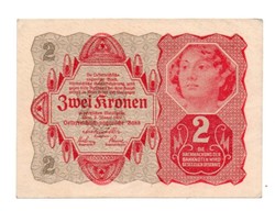 2 Korona  1922 Ausztria Hajtatlan
