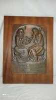 Kligl Sándor Tóth Vali Carmina Burana bronz relief falikép fali dísz