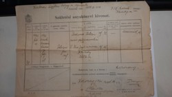 Birth certificate scratched with entries from 1921 and issued in 1941