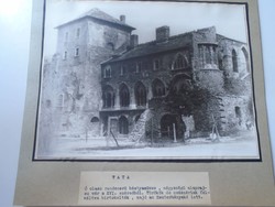 D198447 TATA -Tatai vár - régi nagyméretű fotó 1940-50's évek kartonra kasírozva