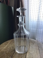 Antique peeled glass bottle