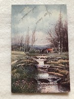 Antique postcard with long address - 1905 -7.