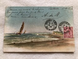 Antique postcard with long address - 1904 -7.