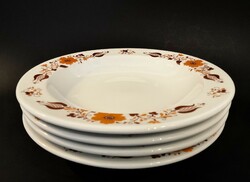Alföldi 4 deep plate panni brown folk soup plates