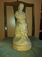 Kálmán Makovinyi: sadness, sculpture, from 1930, terracotta, restored, 37 cm high