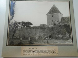 D198459 sárvár - the Nádasdy castle - old large photo from the 1950s mounted on cardboard