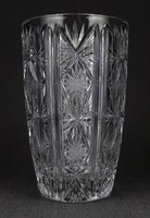 1O793 Hibátlan nagyméretű kristály váza 20.5 cm 1.6kg