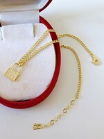 Gold-plated silver anklet