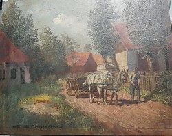 György Németh: on the way home with a horse's teeth, portrait