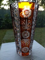 Fantasztikus csiszolt ólom kristály váza