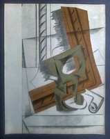 Cubist collage by Pablo Picasso, original lithograph 1930 ultra rare!