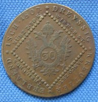 Ferenc I copper 30 krajcár 1807 b
