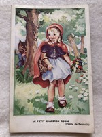 Antique, old graphic fairy tale postcard - post clean -7.