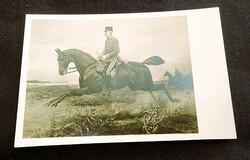 1935 Exhibition József Ferenc Habsburg, King of Hungary on horseback, contemporary postcard