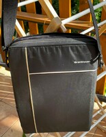 Brenthaven branded black standing laptop bag.