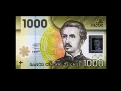 Unc - 1000 pesos - chile - 2019 (special window polyester!)