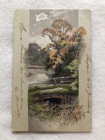 Antique long address litho postcard -7.