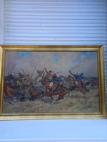 Francis Helbing battle scene 1940 oil on canvas 62x92cm military