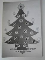 D198499 old photo - police - visa group 1974 Christmas - Christmas greeting
