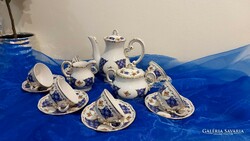 Zsolnay marie antoinette pattern, porcelain coffee set for 6 people