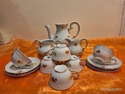 Old Zsolnay porcelain, coffee set for 6 people
