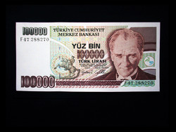 UNC - 100.000 LIRA - TÖRÖKORSZÁG - 1970