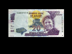 Unc - 20 kwacha - Malawi - 2012 with the image of the former king! (Read!)