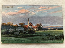 Antique postcard with long address -7.