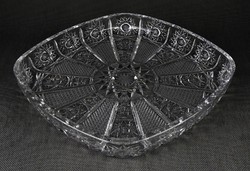 1O797 thick-walled crystal tray serving bowl 26 x 26 cm 1.7Kg