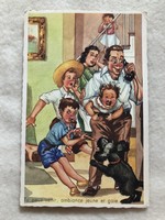 Antique, old graphic postcard - post clean -7.