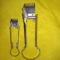 2pcs, dog clipper, sheep clipper, scissors, manual. Hauptner and Aesculap, numbered.