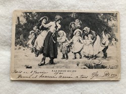 Antique postcard with long address - 1900 -7.